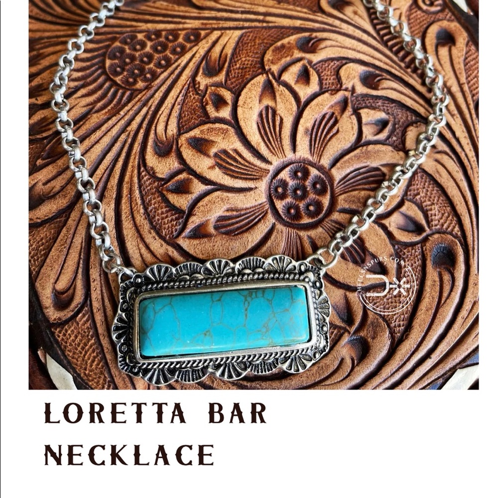 Turquoise bar necklace